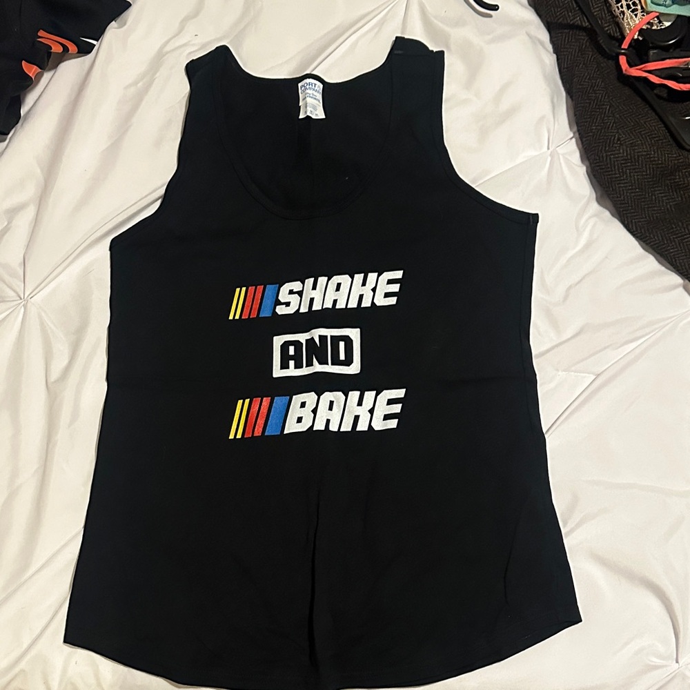 Black 'Shake and Bake' Tank Top